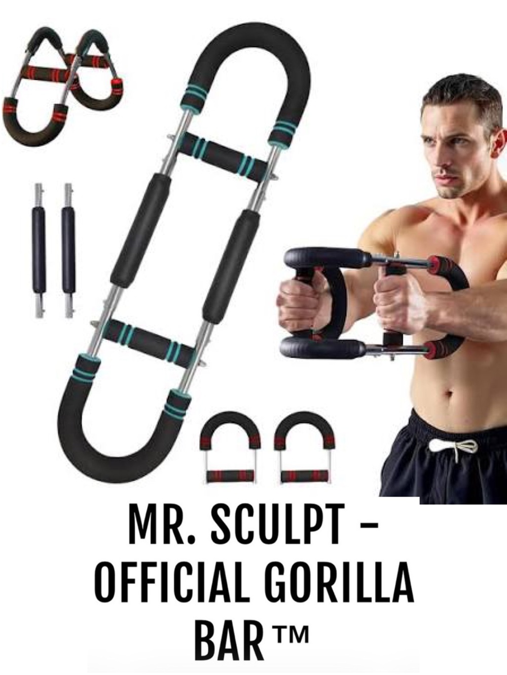 Mr. Sculpt Gorilla Bar Adjustable 30–120 LB Resistance Home Gym Trainer